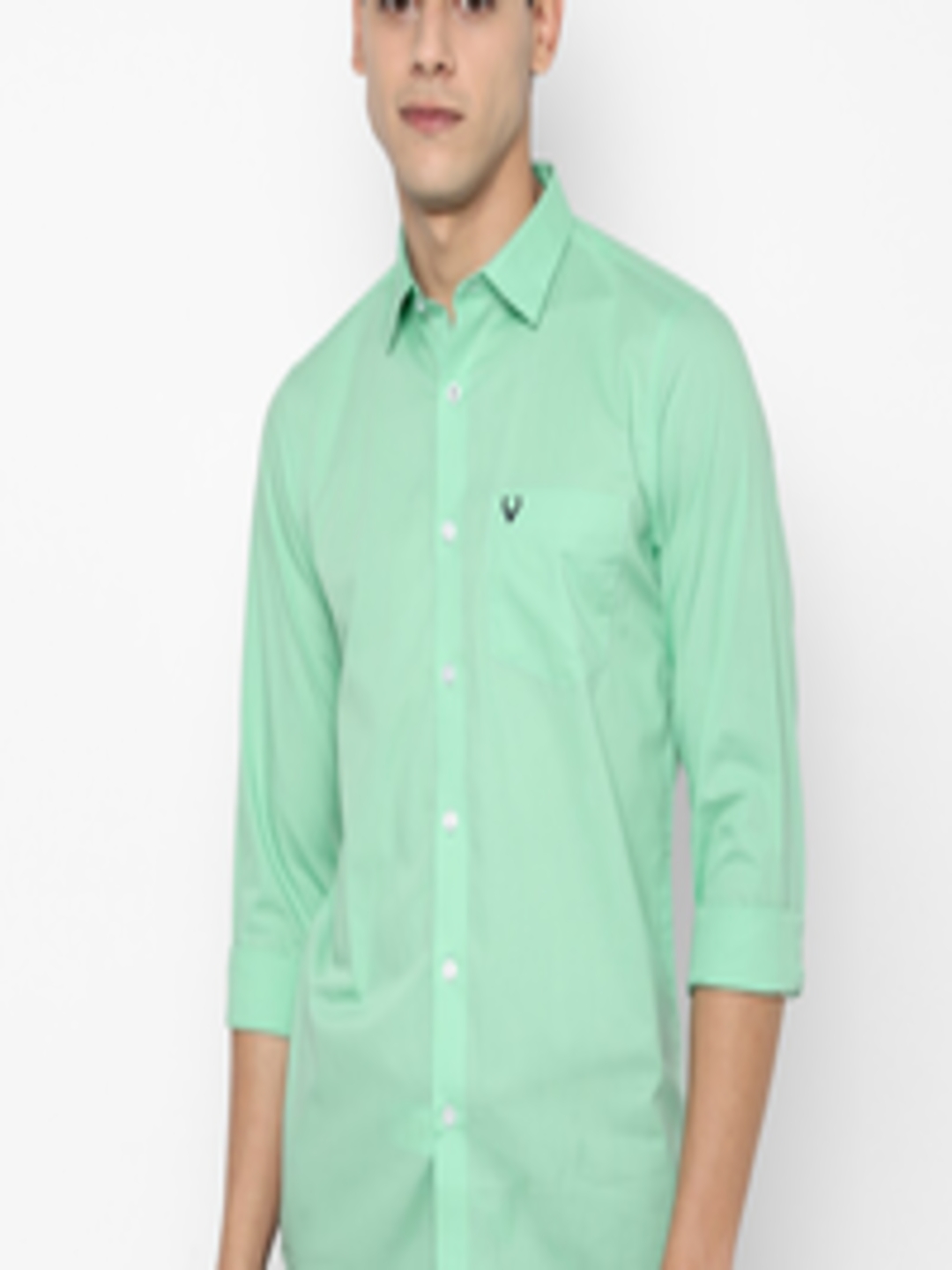 Buy Allen Solly Men Green Slim Fit Casual Shirt - Shirts for Men ...