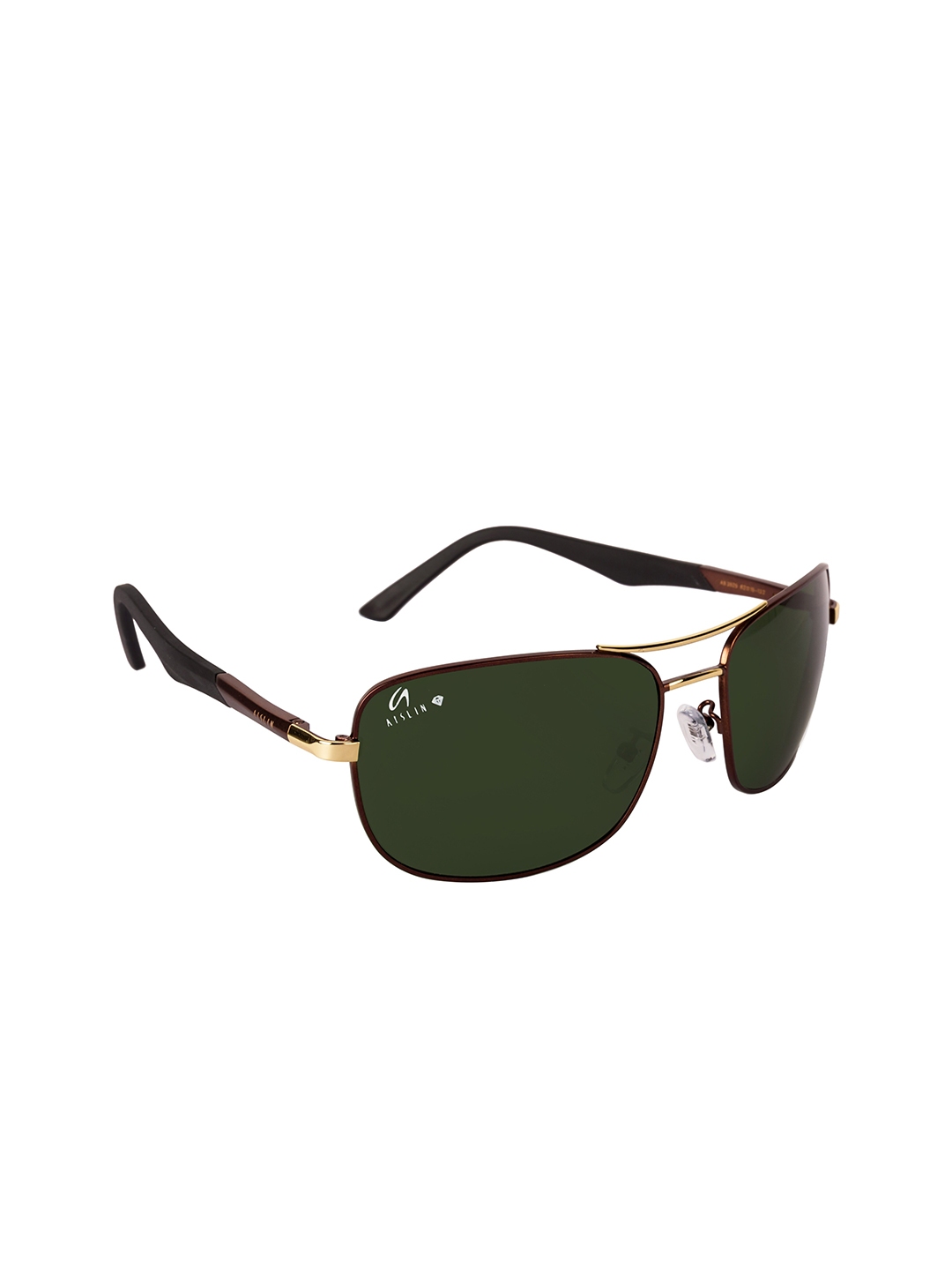 Buy Aislin Men Green Rectangle Sunglasses Sunglasses For Men 15040288 Myntra 9402