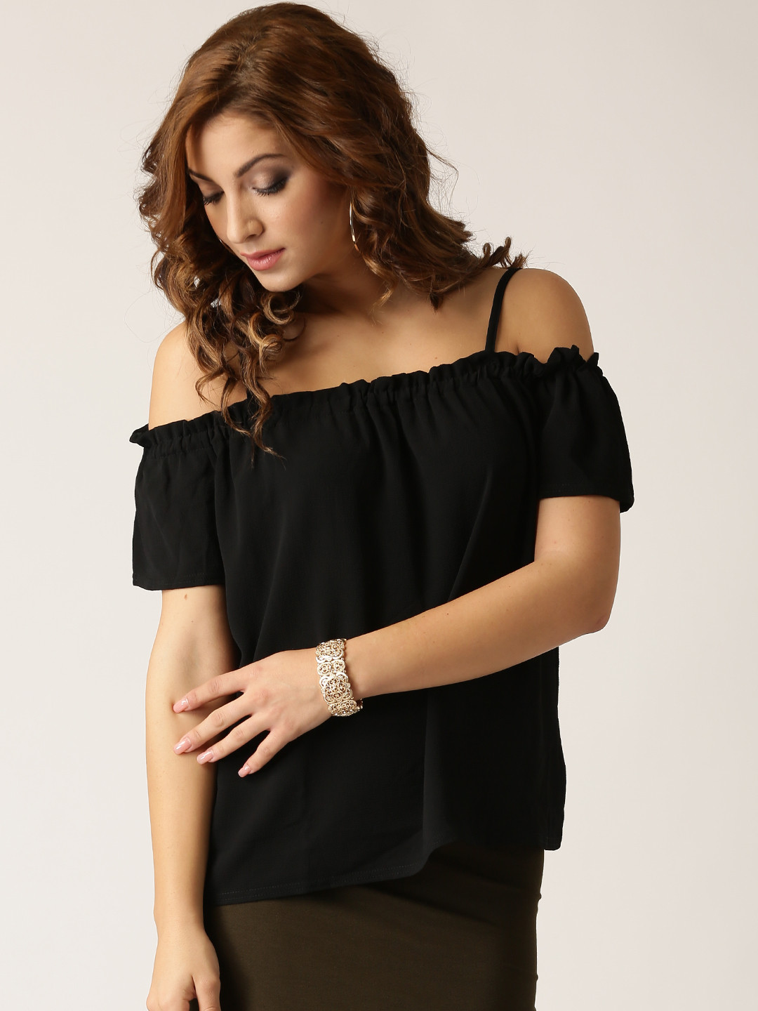 Buy QUIZ Women Black Solid Top Tops for Women 1504466 Myntra