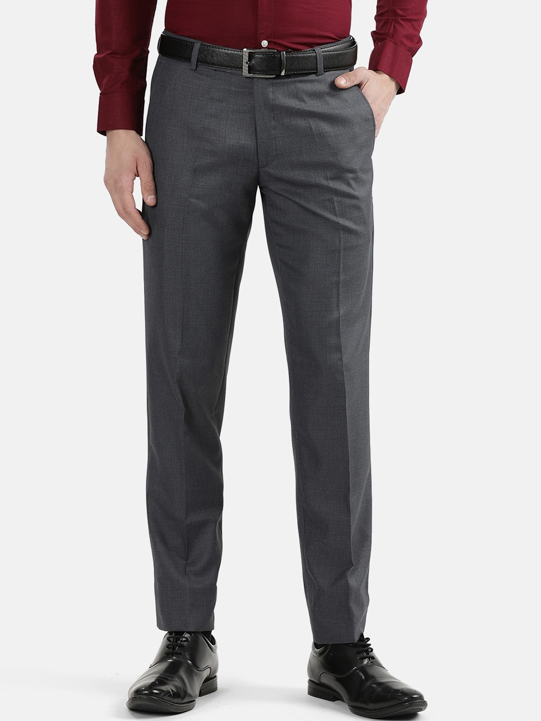 Buy V2 Value & Variety Men Grey Formal Trousers - Trousers for Men ...