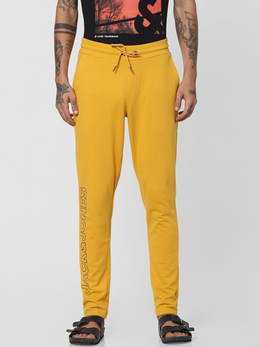 blue and yellow track pants