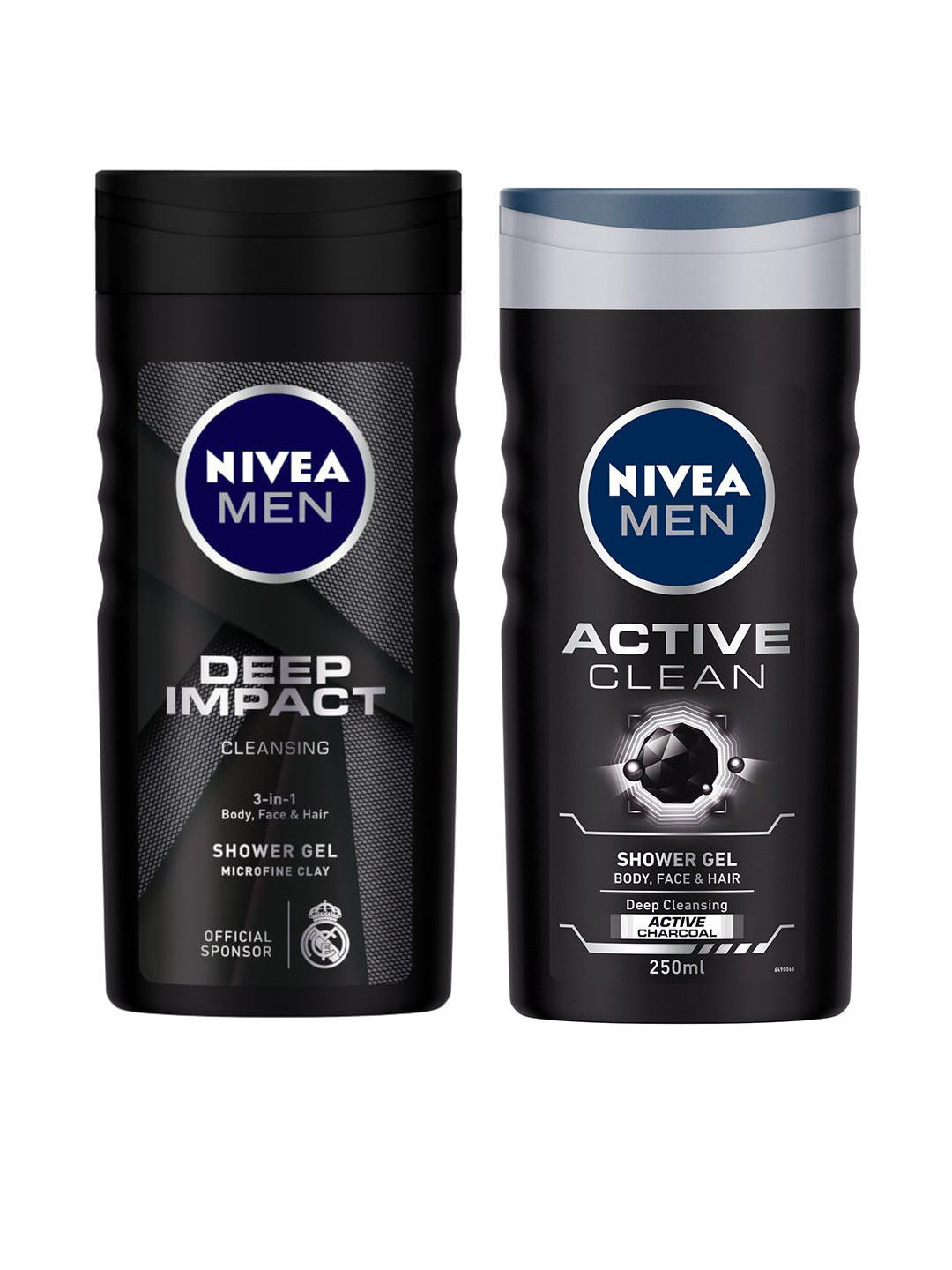 Buy Nivea Men Set Of Deep Impact & Active Clean 3 In 1 Shower Gel