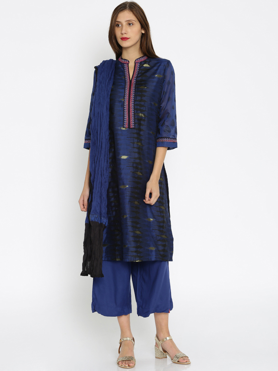 Buy Biba Navy Salwar Suit With Dupatta Kurta Sets for Women 1506178