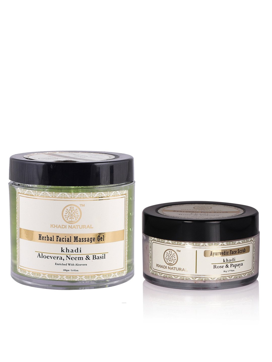 Buy Khadi Natural Unisex Sustainable Set Of Facial Massage Gel Face Scrub Serum And Gel for