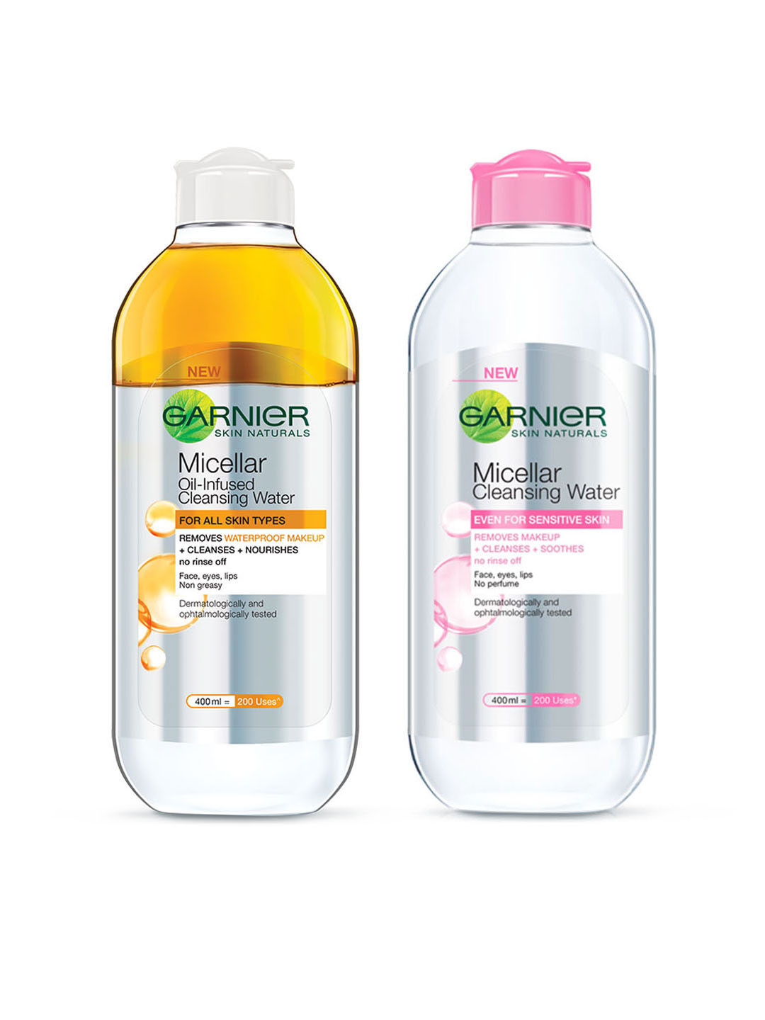 Buy Garnier Set Of Skin Naturals & Oil Infused Micellar Cleansing Water