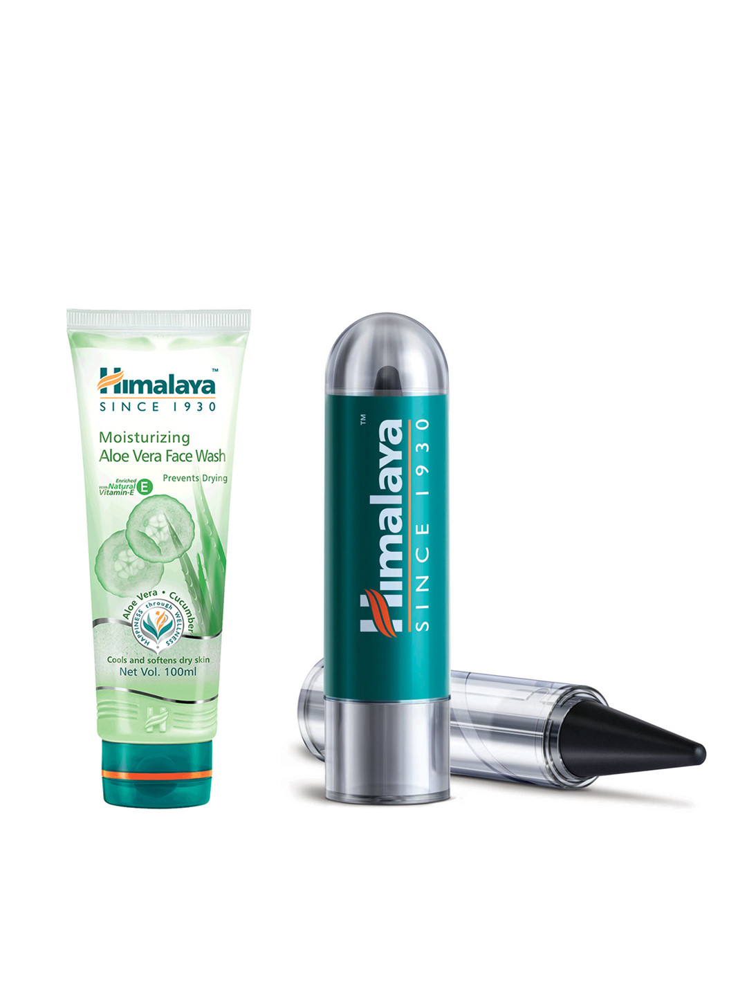 Buy Himalaya Set Of Black Kajal & Moisturizing Aloe Vera Face Wash