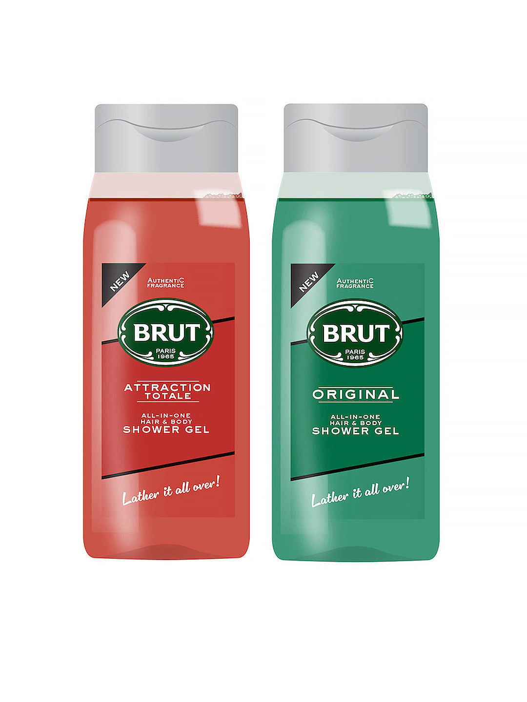 Buy BRUT Set Of 2 Hair & Body Shower Gel Original All In One