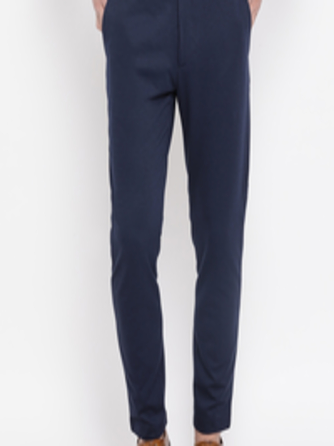 Buy Matinique Men Navy Blue Slim Fit Trousers - Trousers for Men ...