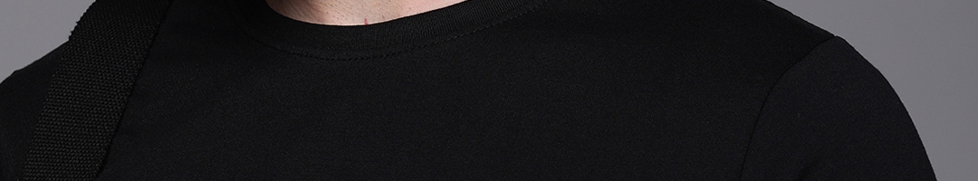Buy WROGN Men Black Solid Slim Fit T Shirt - Tshirts for Men 15069720 ...