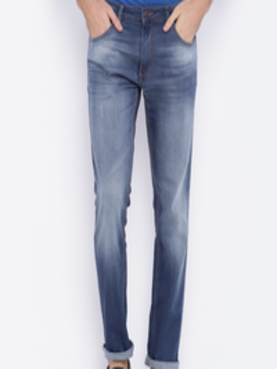 Buy Slub Men Blue Skinny Fit Mid Rise Jeans - Jeans for Men 1507013 ...