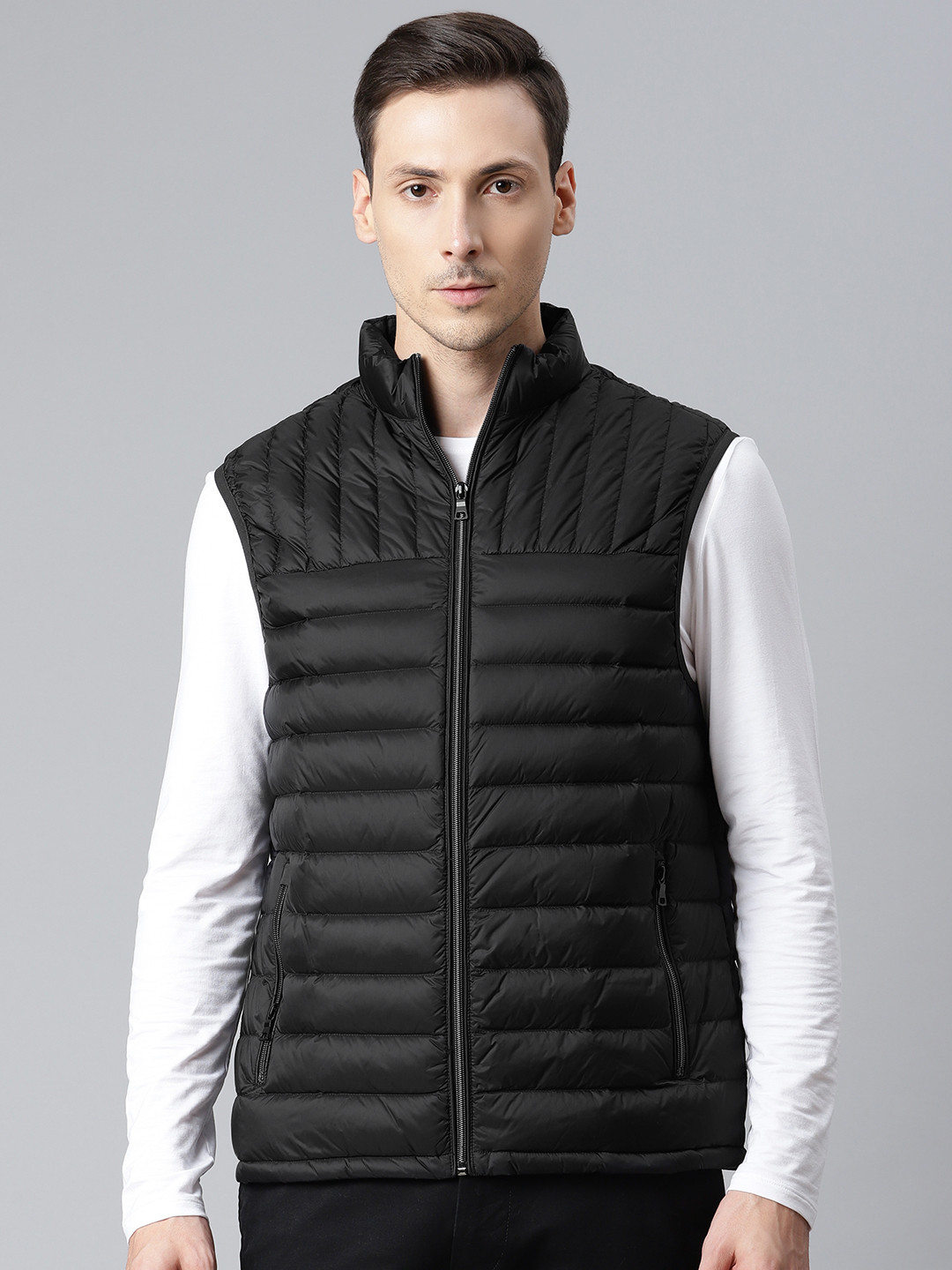 Buy Marks & Spencer Men Black Stormwear Padded Jacket Jackets for Men