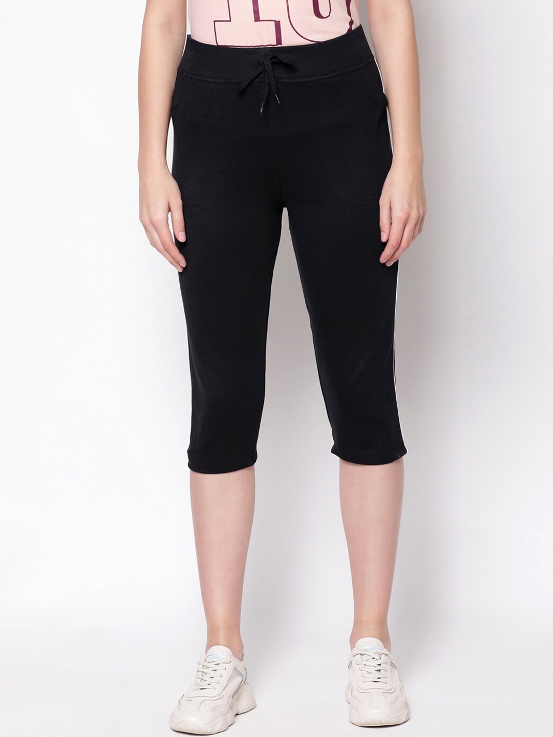 Buy V2 Value & Variety Women Solid Black Capris - Capris for Women ...