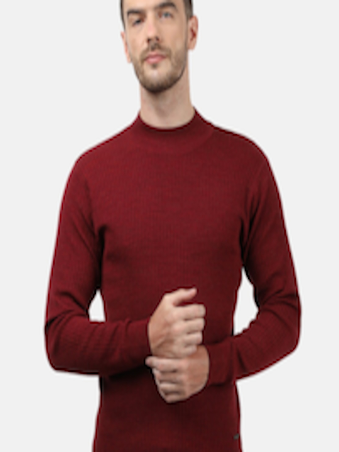 Buy Monte Carlo Men Maroon Ribbed Wollen Pullover - Sweaters for Men ...