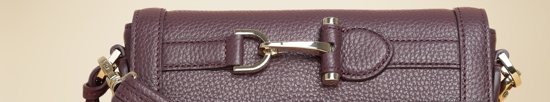 Buy AIGNER Burgundy Leather Sling Bag - Handbags for Women 1507453 | Myntra