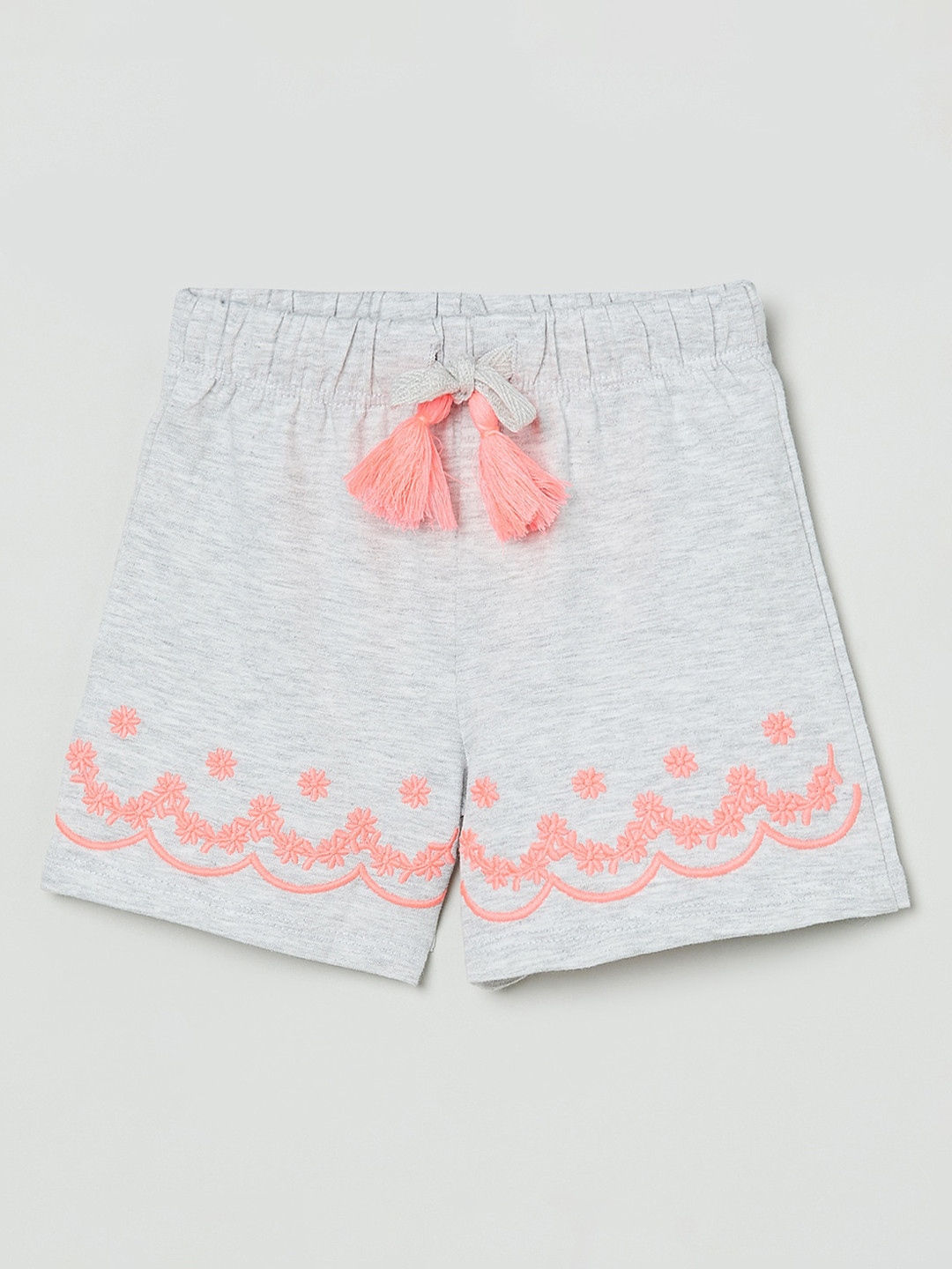 Buy Max Girls Grey Embroidered Regular Shorts Shorts for Girls 15078360 Myntra