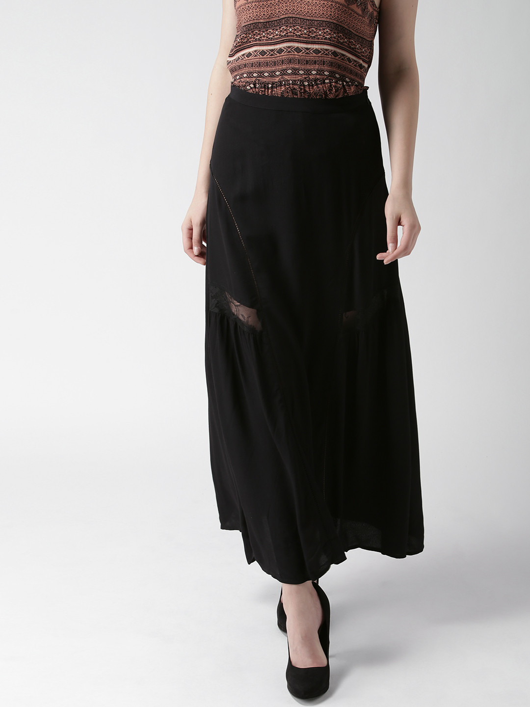 Buy FOREVER 21 Black Maxi Skirt Skirts for Women 1508253 Myntra