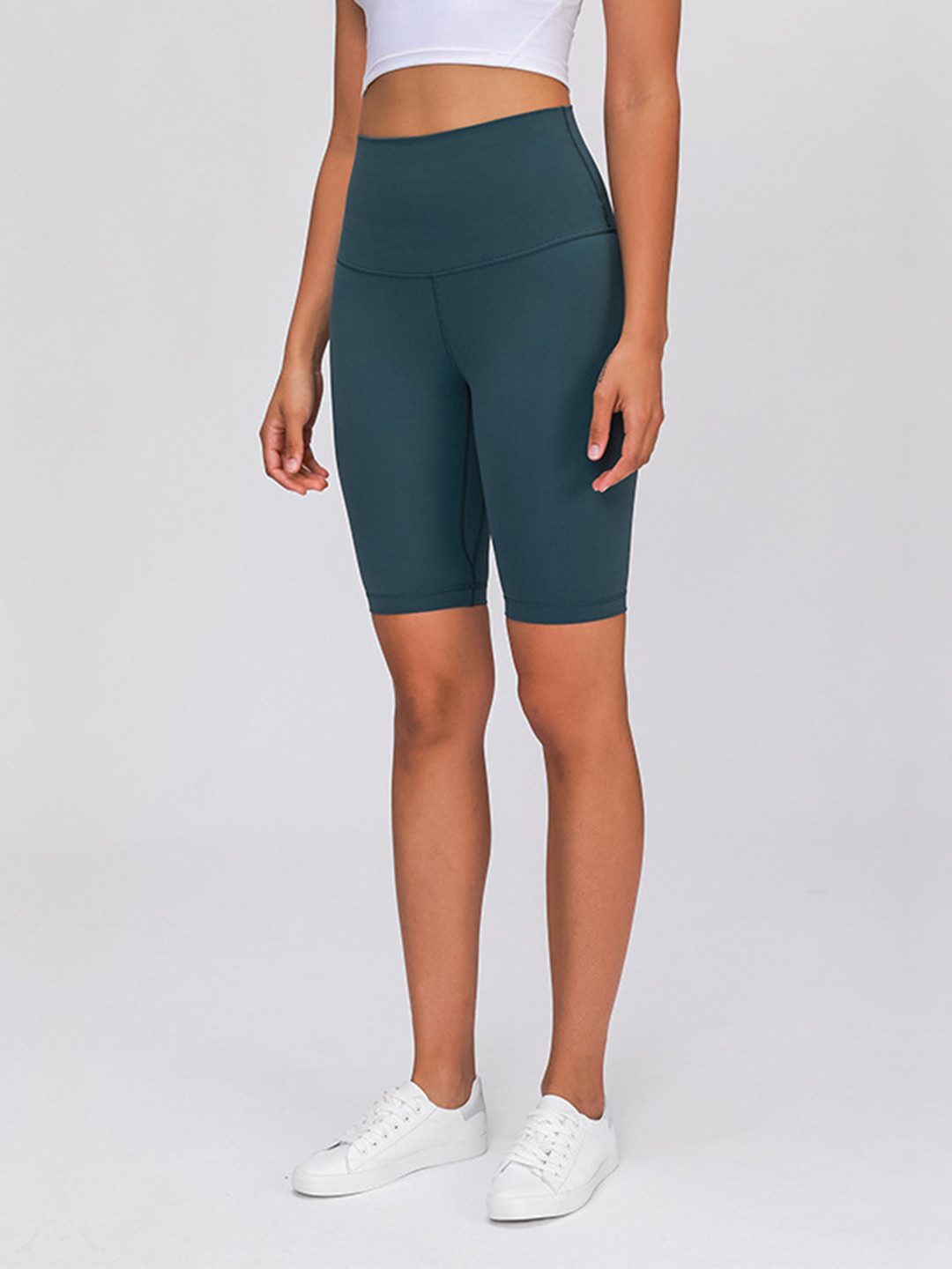 Buy URBANIC Women Teal Green Slim Fit High Rise Gym Shorts Shorts for