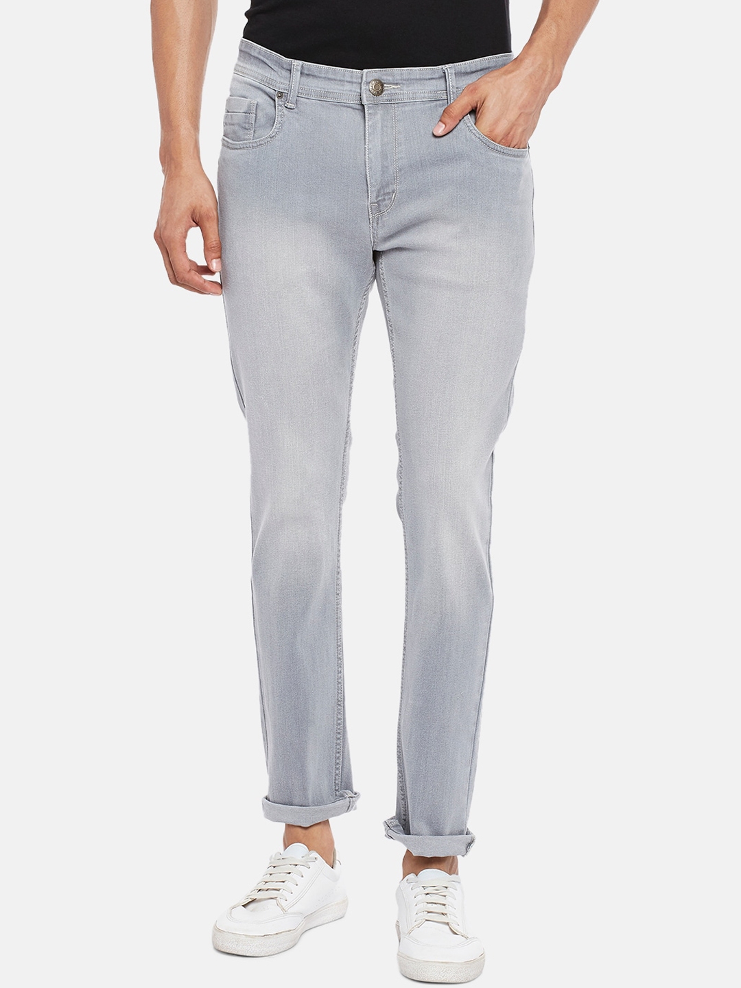Buy People Men Grey Slim Fit Heavy Fade Jeans - Jeans for Men 15090252 ...