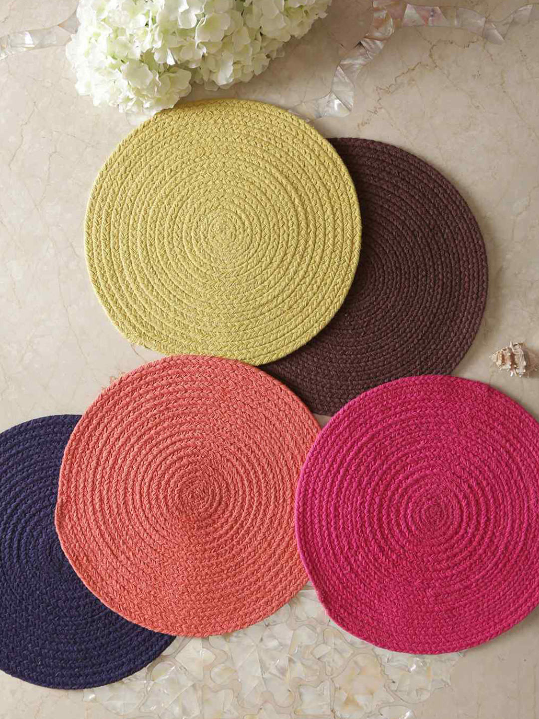 Buy Amoliconcepts Peach Braided Cotton Table Placemat Table Placemats