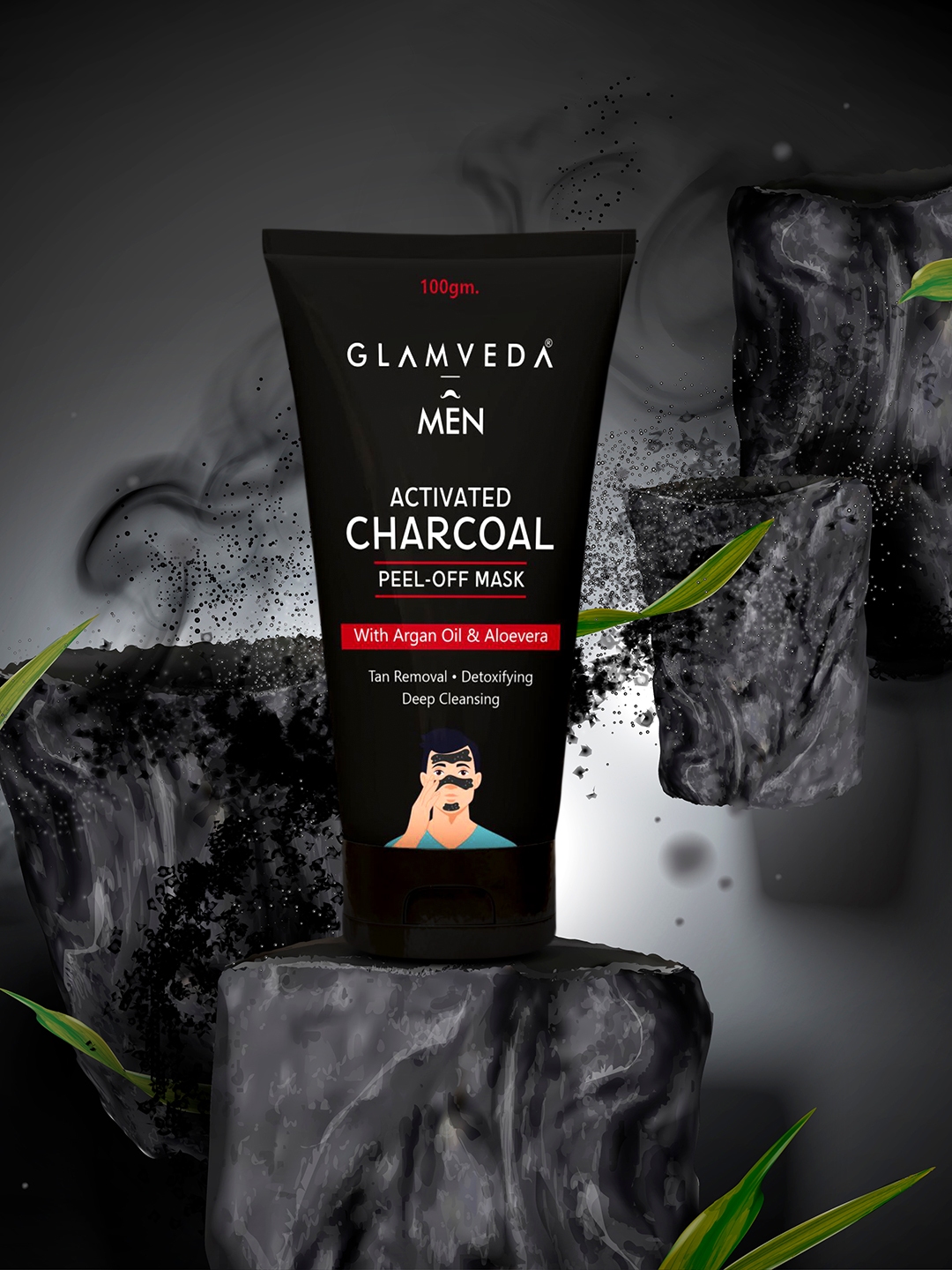 Buy Glamveda Men Activated Charcoal Peel Off Mask 100gm Mask And Peel For Men 15100376 Myntra 