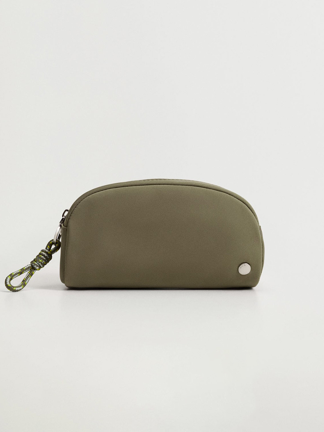 Buy MANGO Women Olive Green Solid Cosmetic Pouch Travel Accessory for
