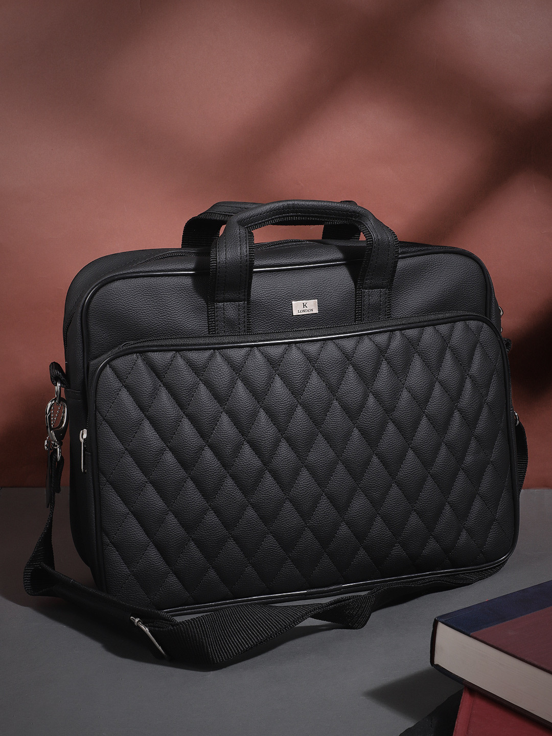 Buy K London Unisex Black Textured Messenger Bag Messenger Bag for