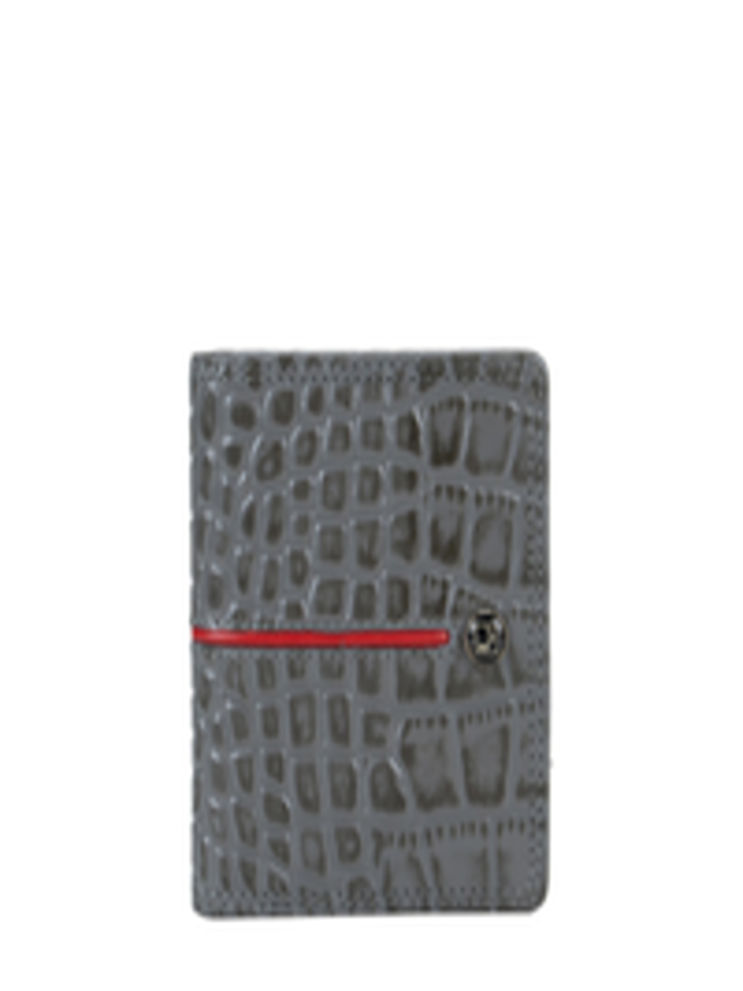 Buy Da Milano Unisex Grey Textured Leather Card Holder - Wallets for