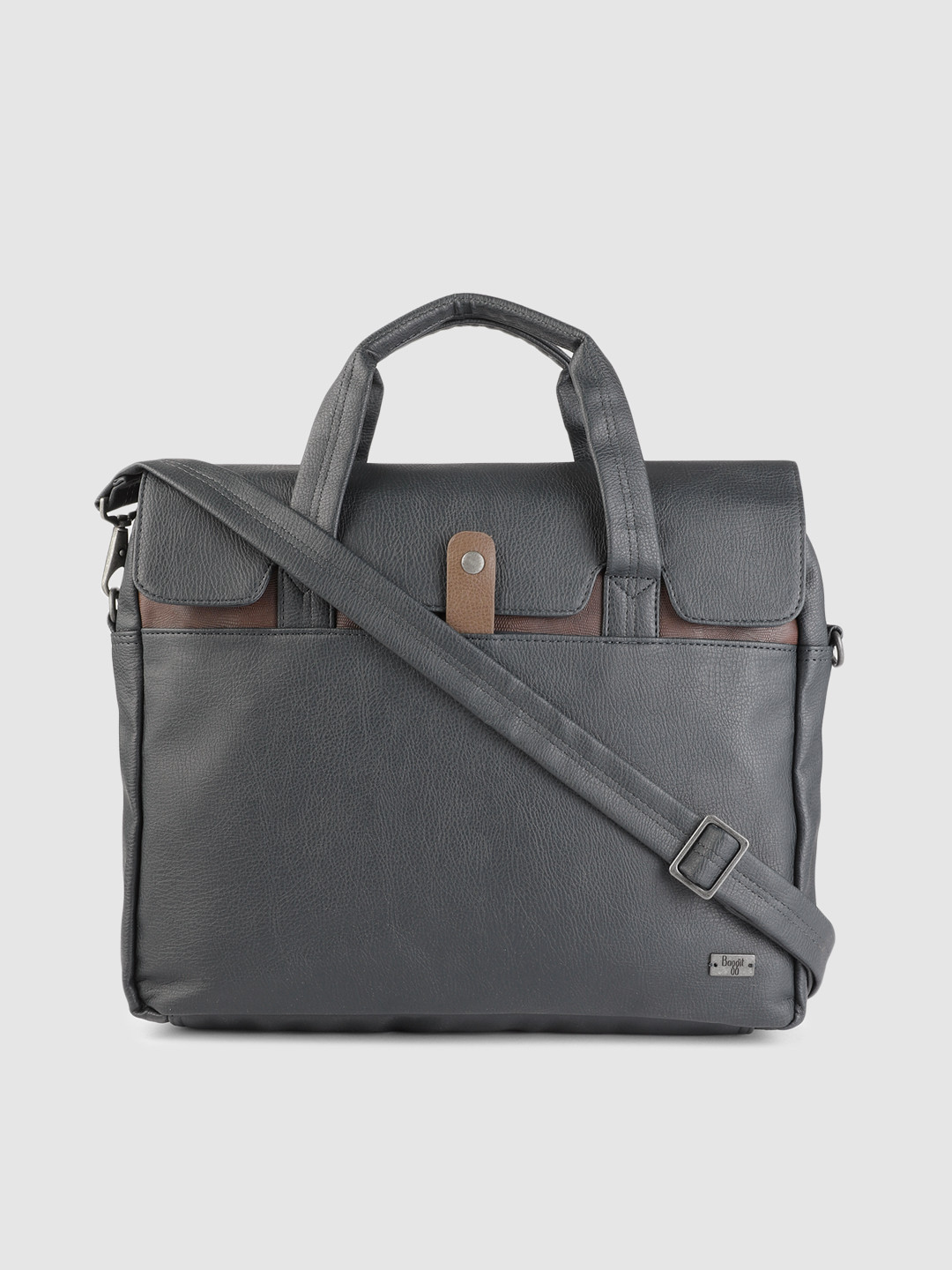 Buy Baggit Blue Structured Laptop Handheld Bag Handbags for Women