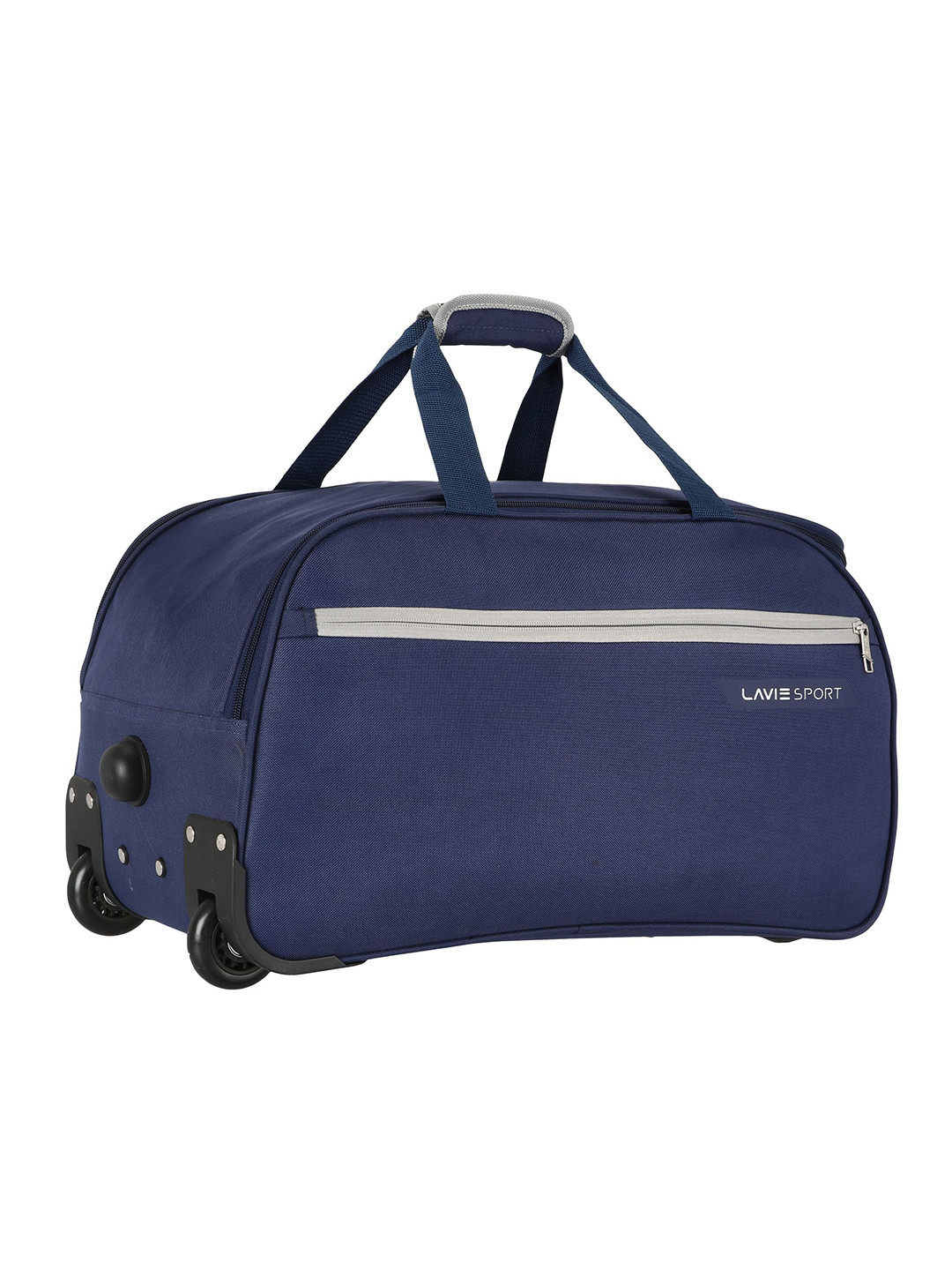 Buy LAVIE SPORT Unisex Navy Blue Solid Small Trolley Duffle Bag