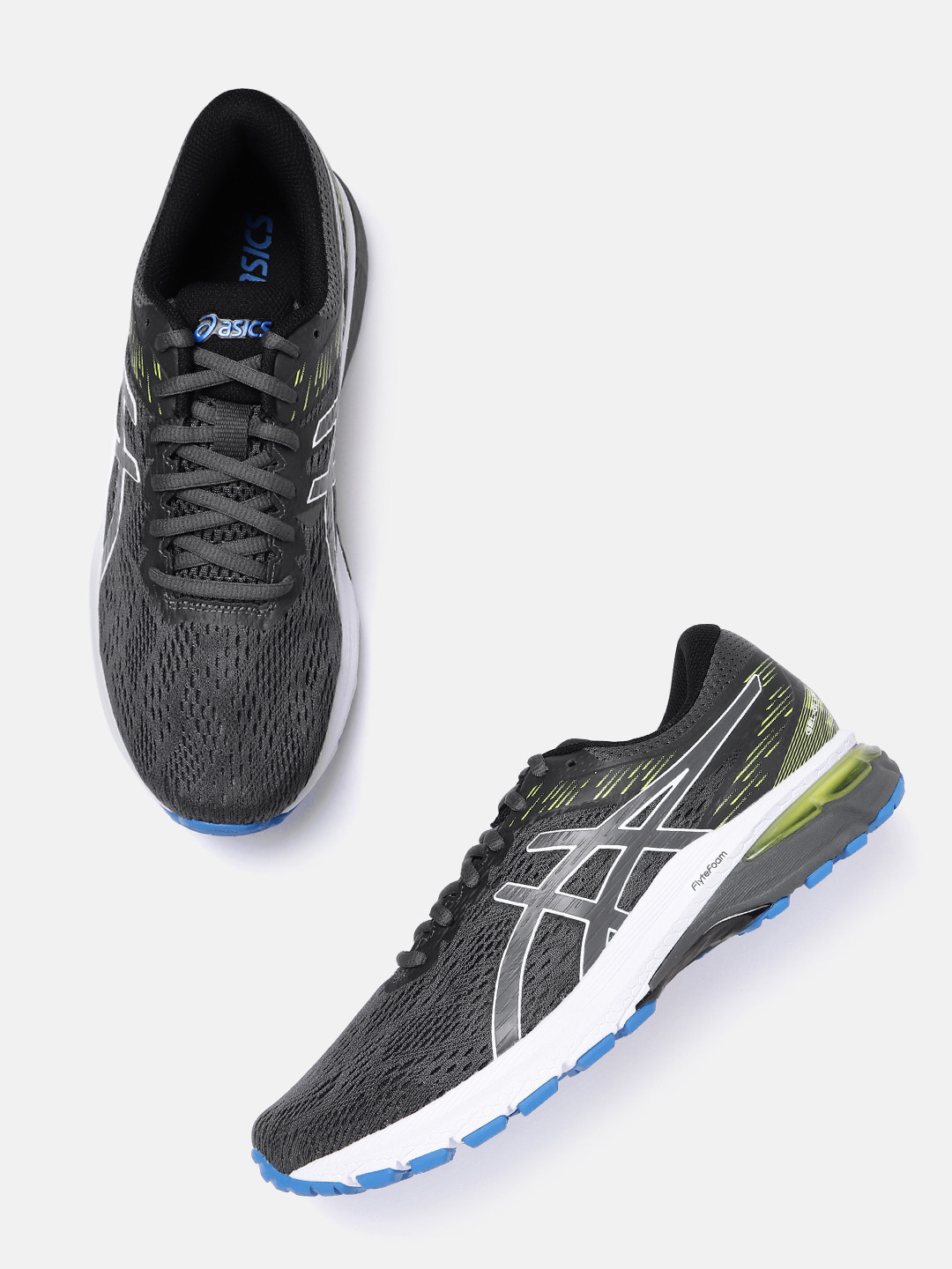 Buy ASICS Men Grey & White Woven Design Gel Glyde 3 Running Shoes