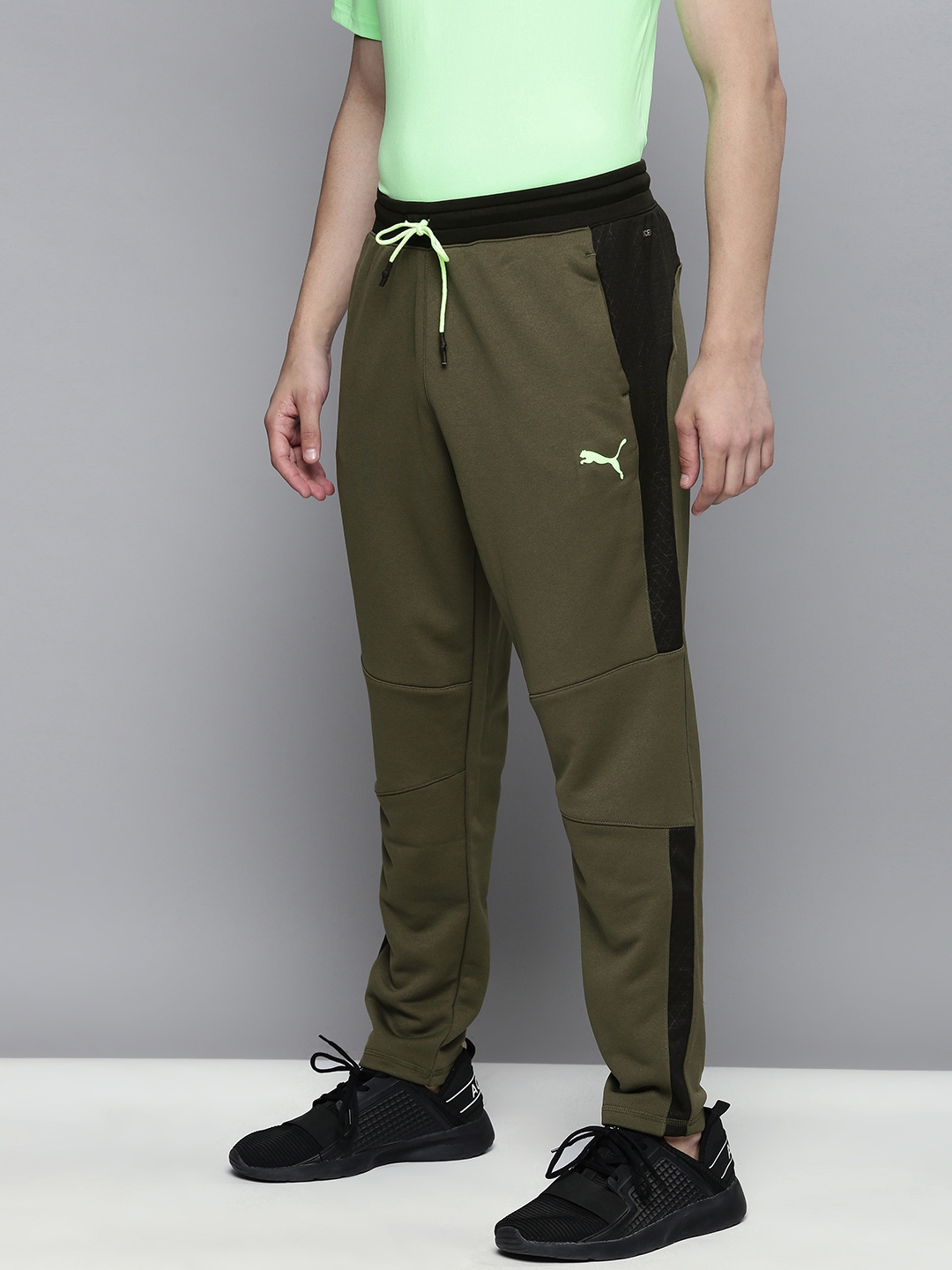 puma olive green track pants