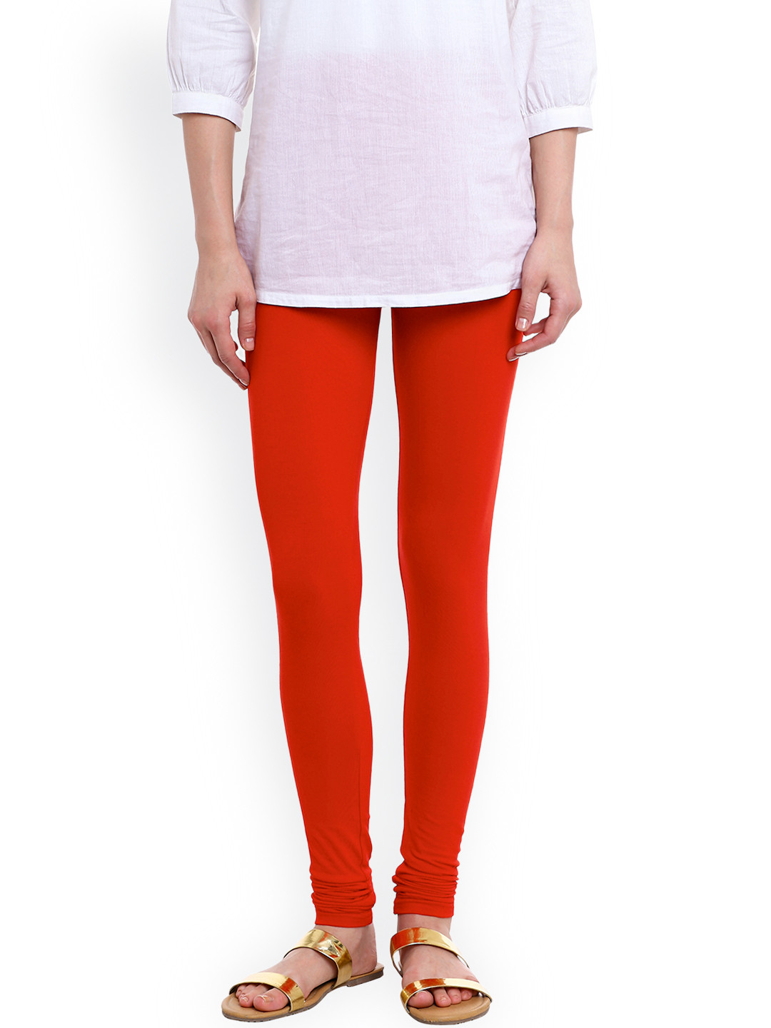 Buy PANIT Red Churidar Leggings Leggings for Women 1512308 Myntra