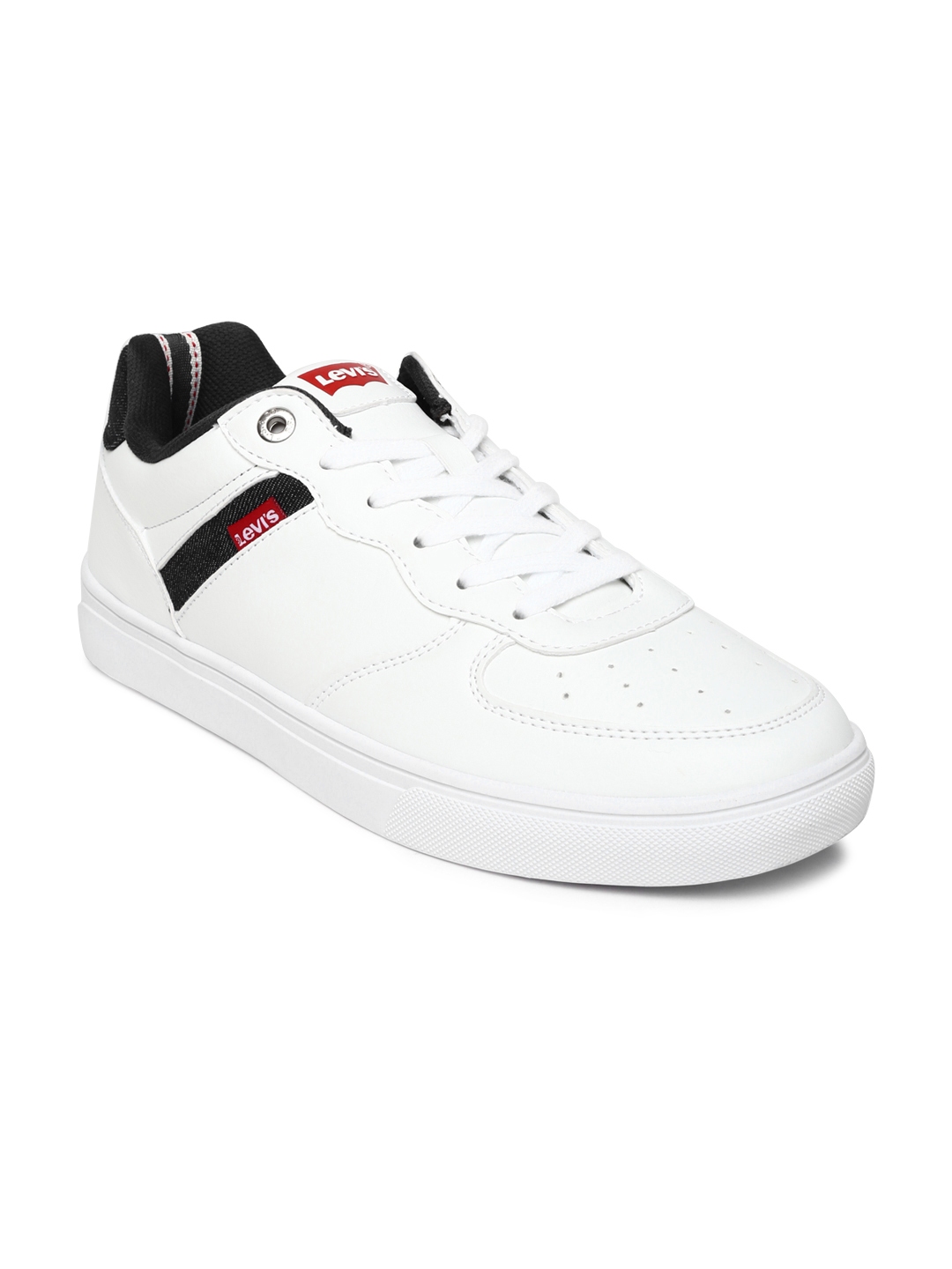 white solid sneakers for men