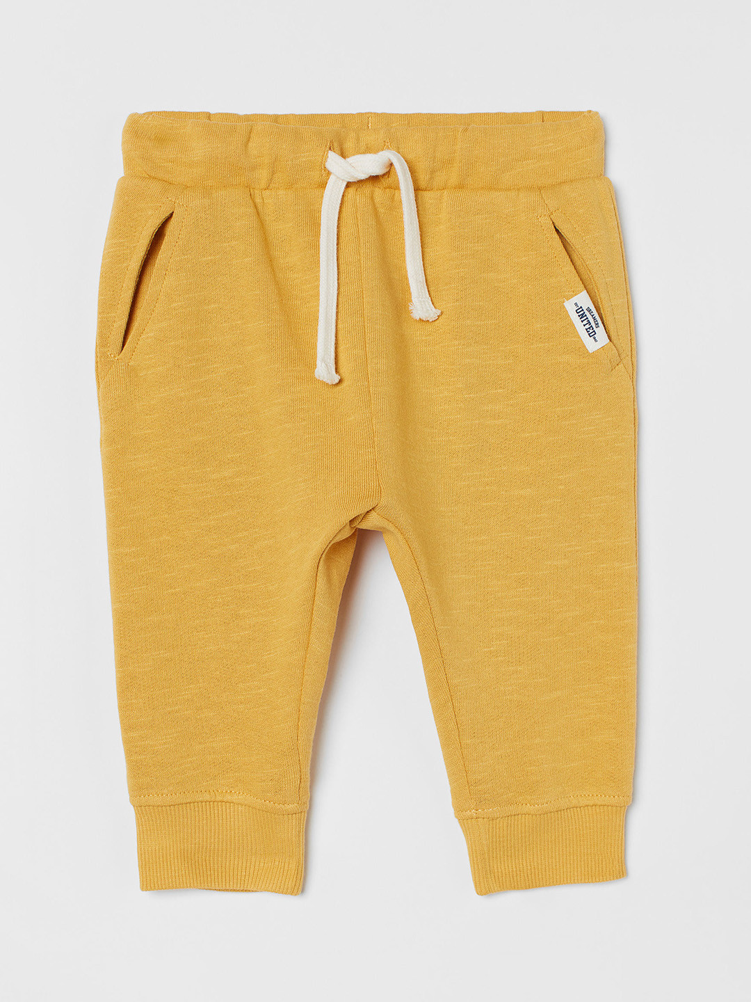 Buy H&M Boys Yellow Solid Cotton Joggers Trousers for Boys 15126904