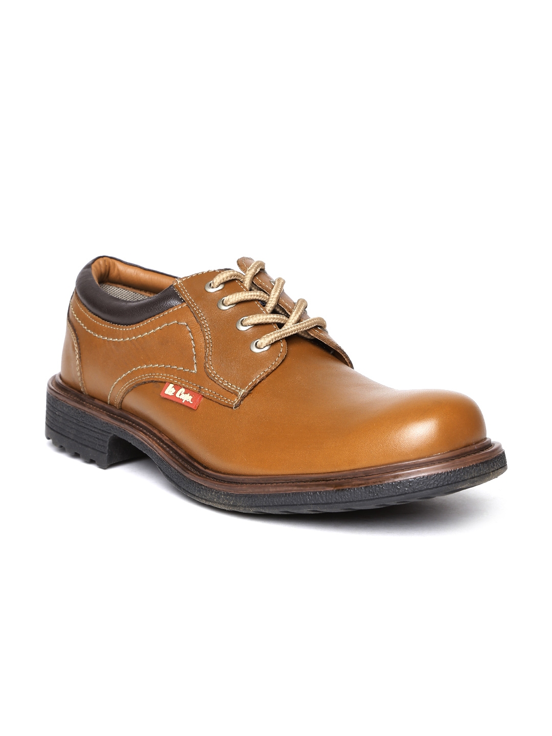 lee cooper brown leather casual shoes