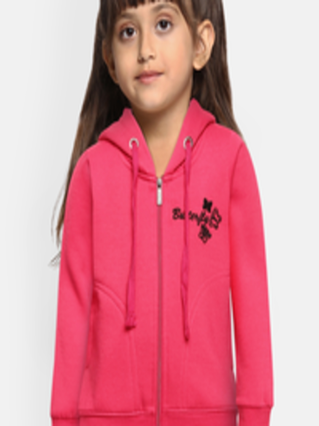 Buy ADBUCKS Girls Pink Hooded Sweatshirt - Sweatshirts for Girls ...