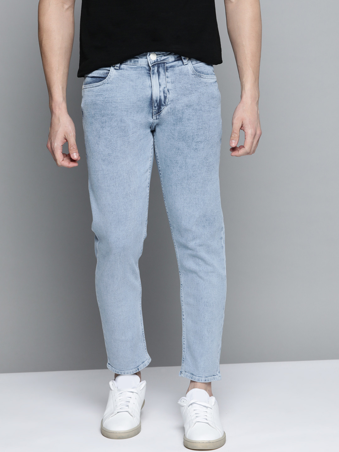 Buy Mast & Harbour Men Blue Slim Tapered Fit Stretchable Jeans Jeans
