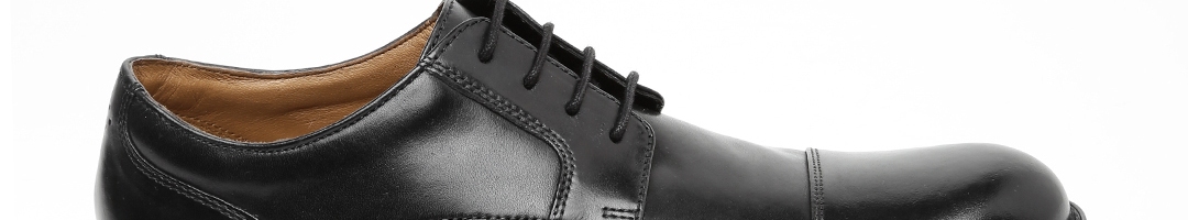 Buy Clarks Men Black Beckfield Cap Leather Derby Shoes - Formal Shoes ...