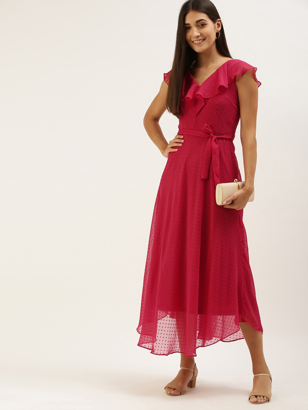 Buy AND Red A Line Maxi Dress - Dresses for Women 15138484 | Myntra