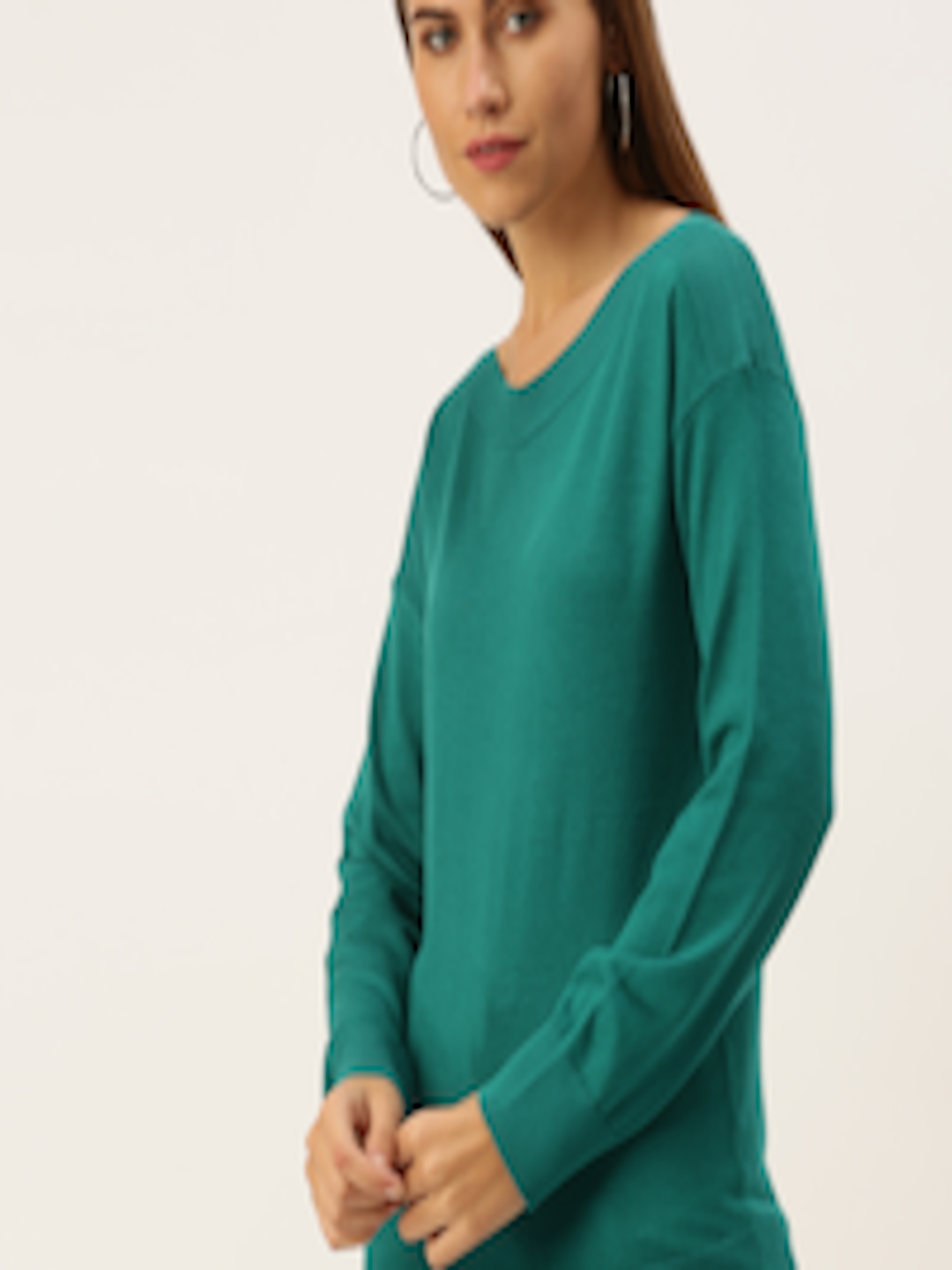 Buy AND Women Teal Green Pullover - Sweaters for Women 15138646 | Myntra