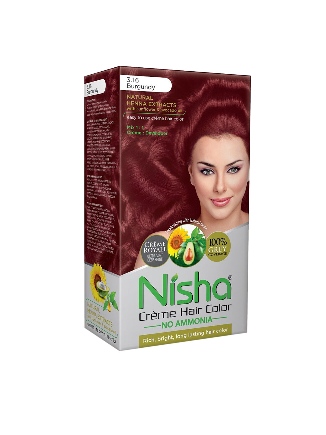 Buy Nisha Unisex Pack Of 2 Creme Hair Color 120gm Each Burgundy Hair