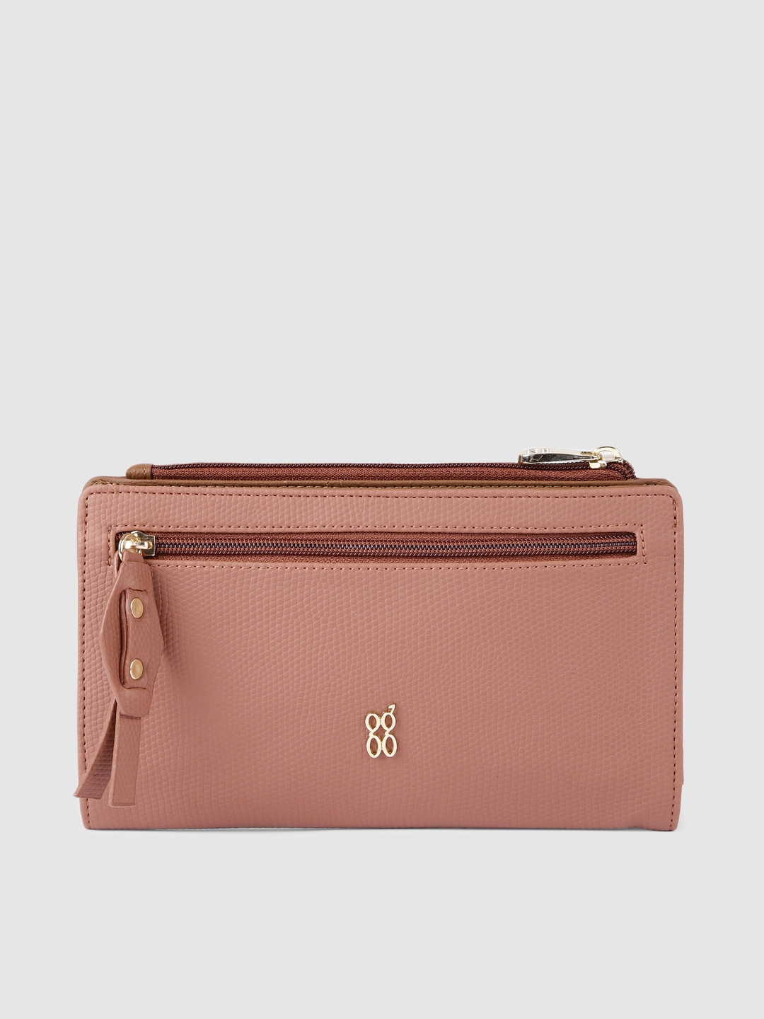 Buy Baggit Women Dusty Pink Textured Three Fold Wallet - Wallets for ...