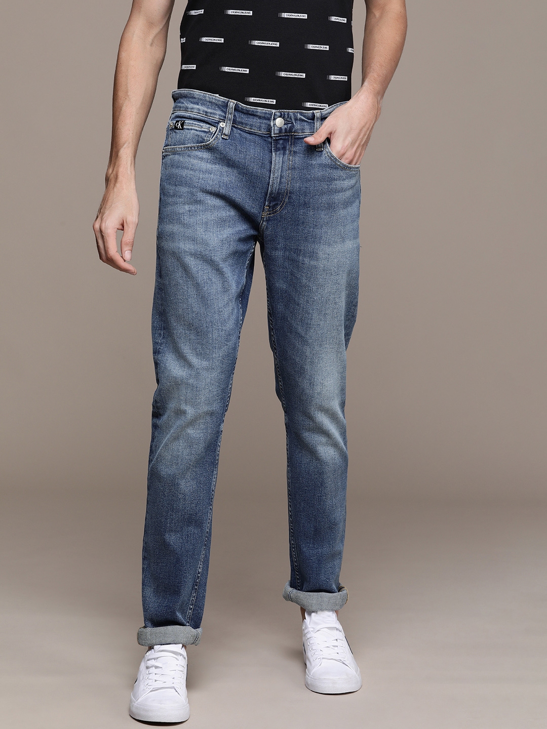 Buy Calvin Klein Jeans Men Blue Slim Fit Light Fade Stretchable Jeans Jeans For Men 15151624 