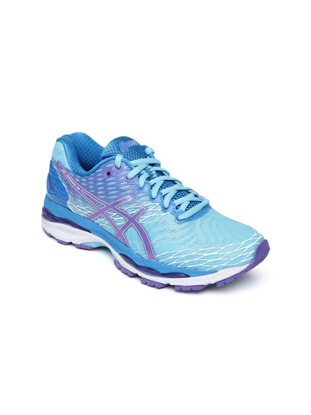 Buy ASICS Women Turquoise Blue GEL NIMBUS 18 Running Shoes - Sports ...