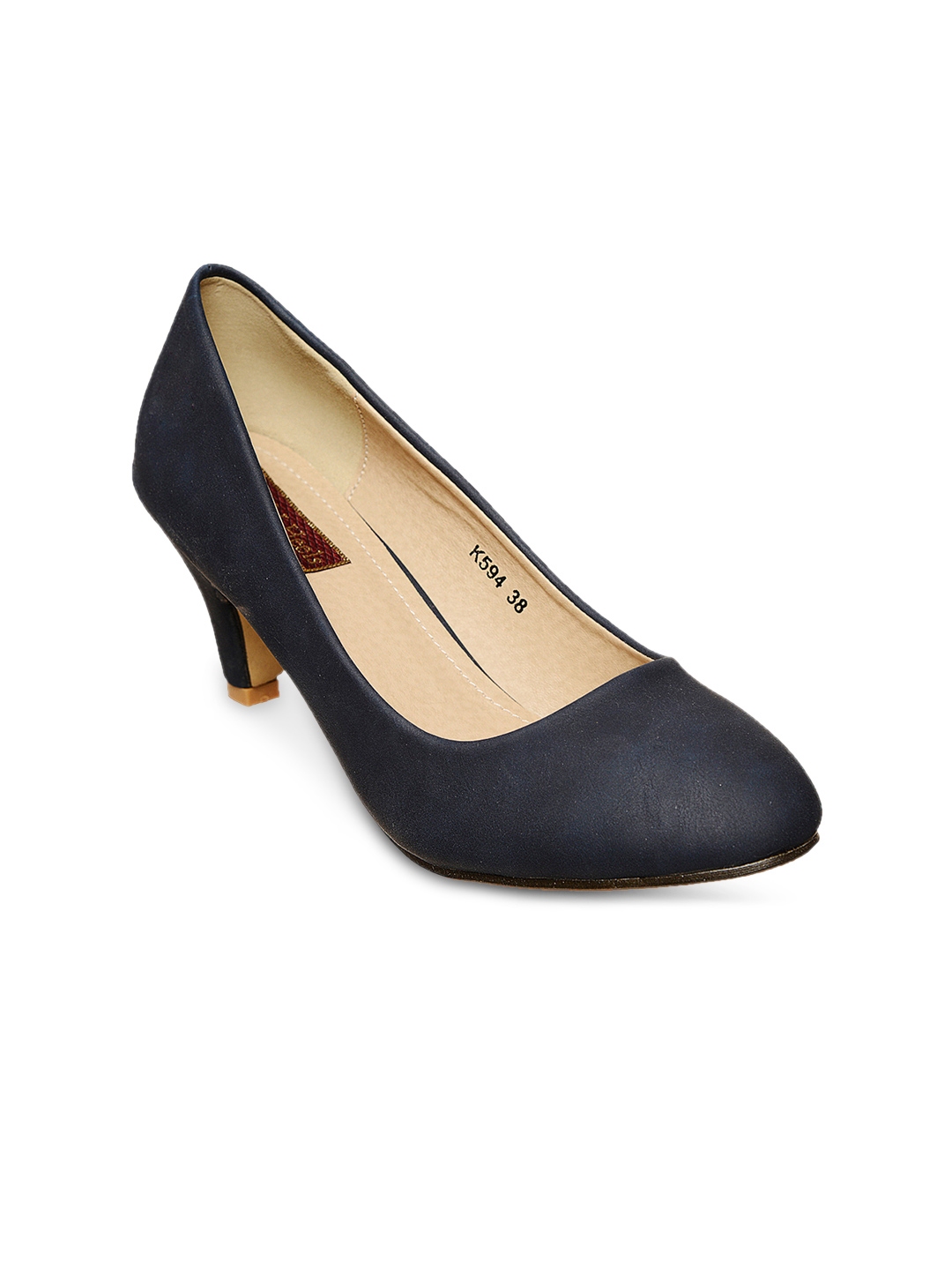 Buy Flat N Heels Women Navy Blue Solid Heels - Heels for Women 1515246 ...