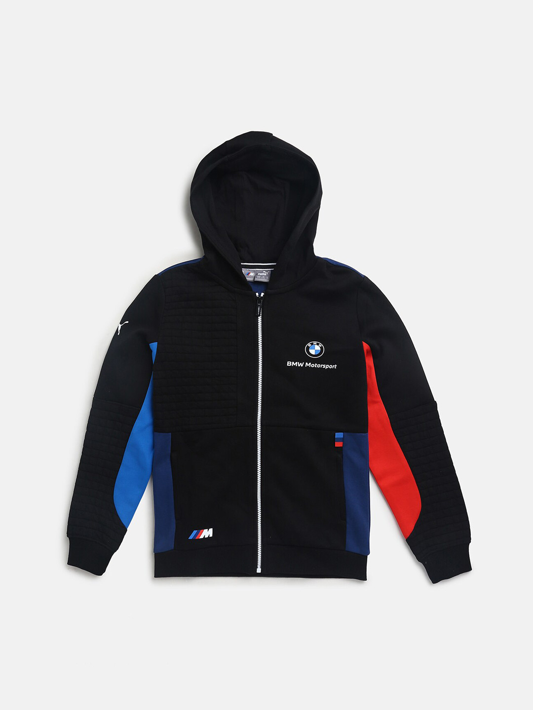 Buy Puma Unisex Kids Black & Blue BMW M Motorsport Full Zip Sweat ...