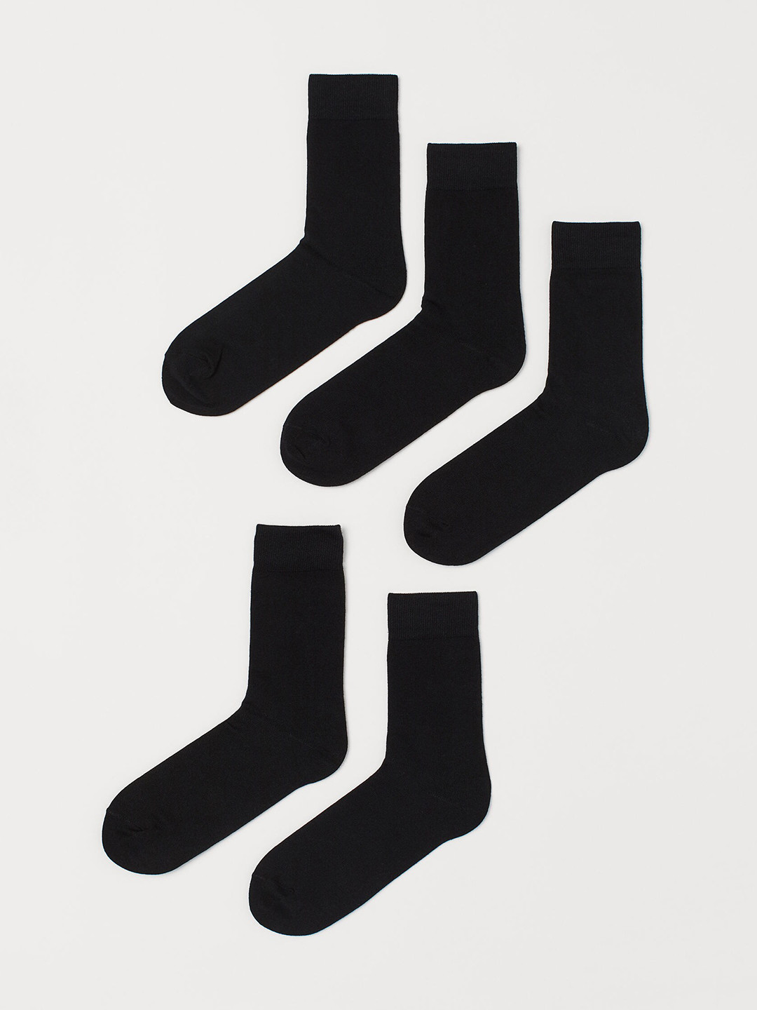 Buy H&M Mens Black 5 Pack Socks Socks for Men 15159426 Myntra