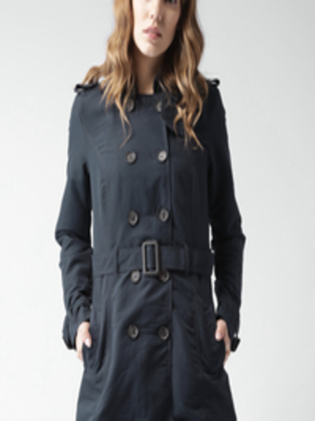 Buy ALCOTT Navy Pea Coat - Coats for Women 1516132 | Myntra