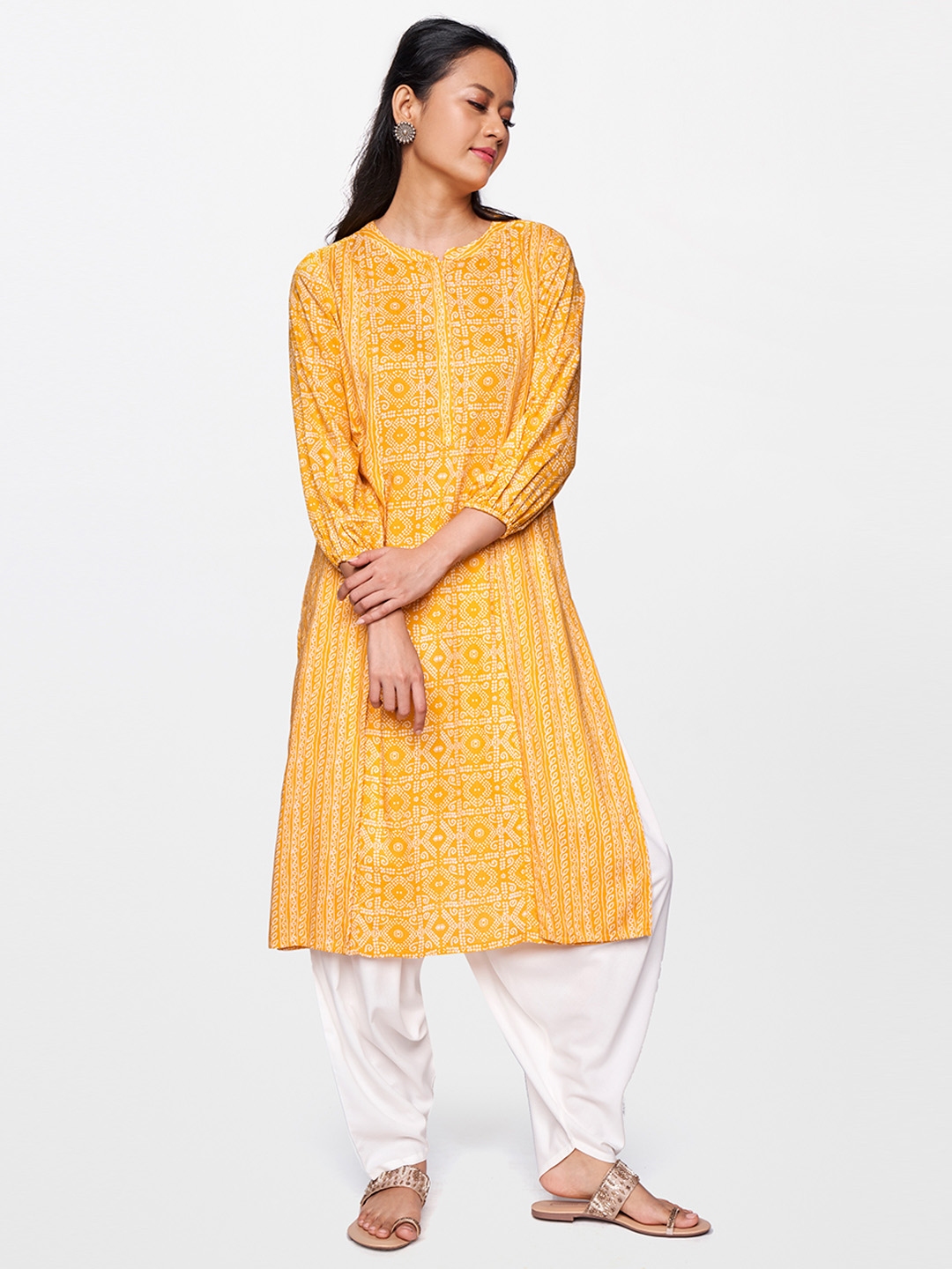 kurta with puff sleeves