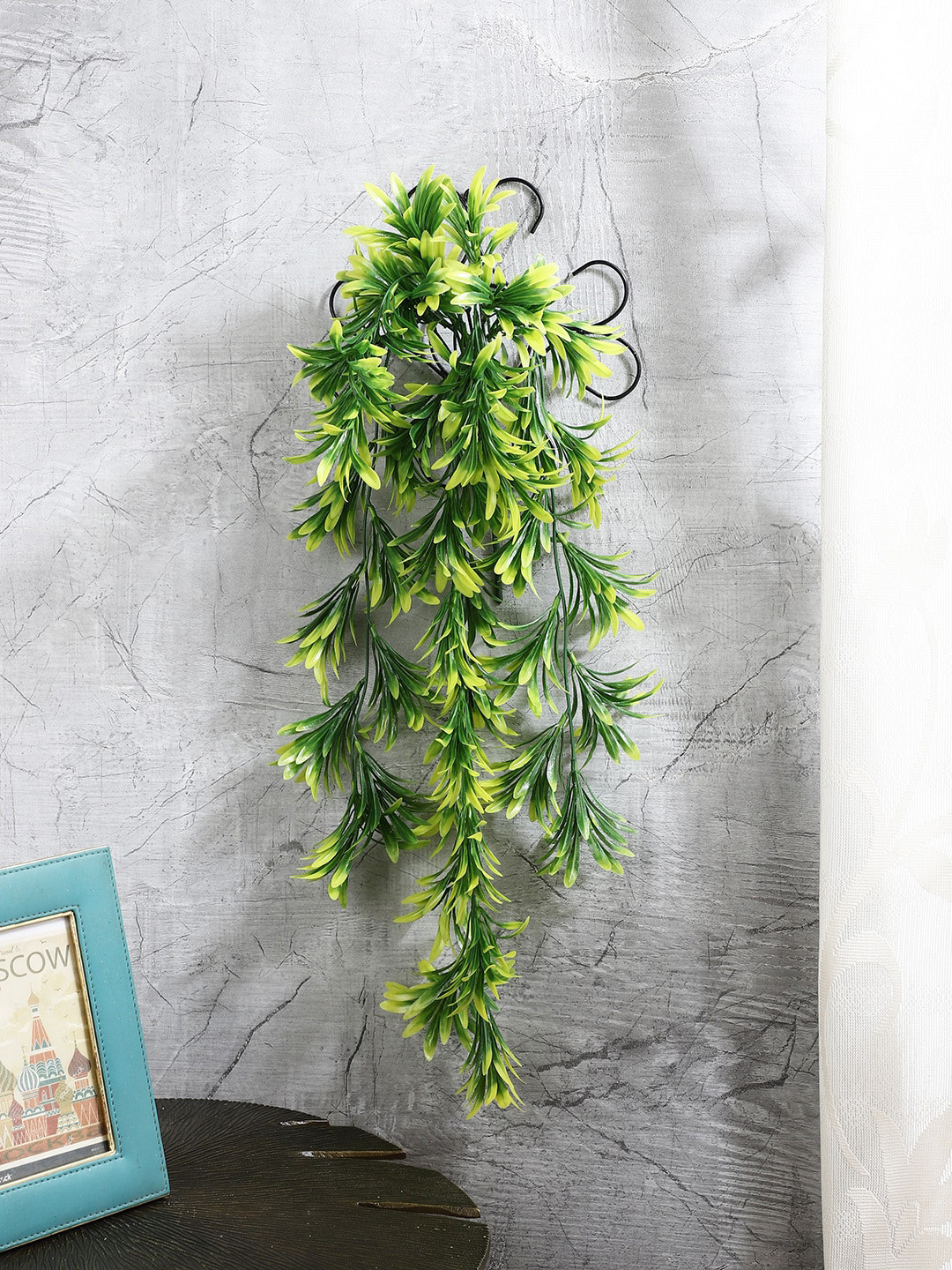 Buy FOLIYAJ Green Artificial Vine With Metal Wall Stand Artificial